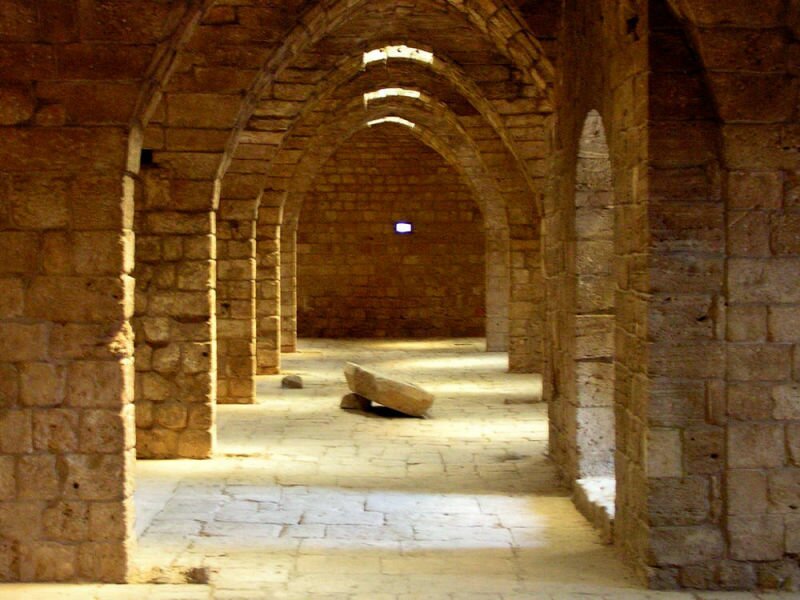 One of the hallways inside the Tripoli Citadel.