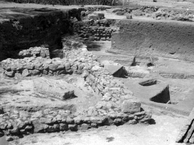 Archeological excavation work inside the Tripoli Citadel (1970s).