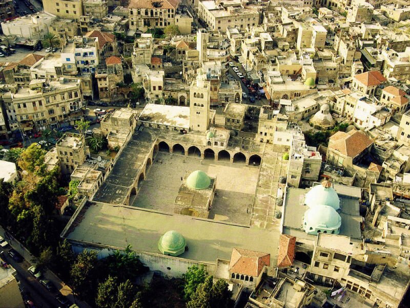 Aerial view of the Mansouri Great Mosque.