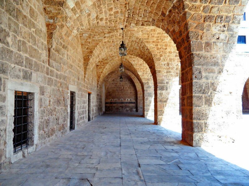 The northern courtyard at the Mansouri Great Mosque.